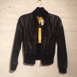 ***Catherine Malandrino calf skin leather Sz2 jket